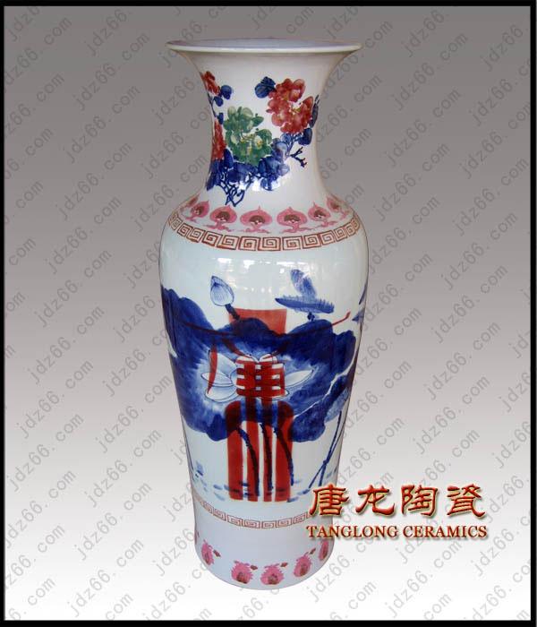 供應(yīng)景德鎮(zhèn)陶瓷花瓶　禮品陶瓷大花瓶　居家裝飾花瓶