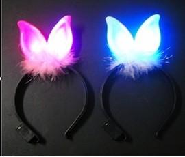 供應演唱會用品閃光用品小兔耳紅蘭雙