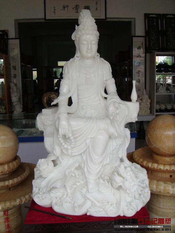 供應(yīng)曲陽漢白玉大型觀音7