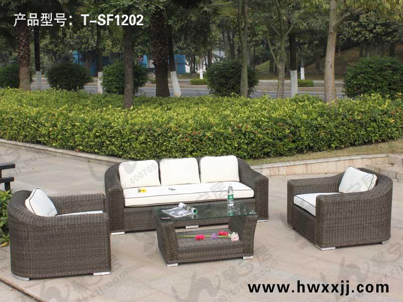 供應花園平臺藤編沙發(fā)T-SF1202