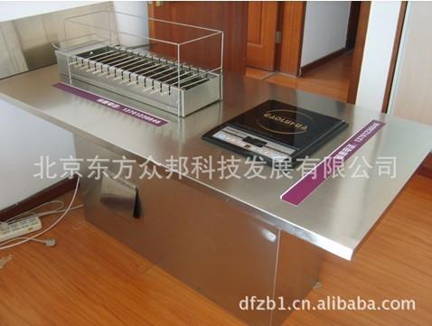 供應(yīng)竹簽鋼簽自動翻轉(zhuǎn)燒烤桌木炭燃氣燒