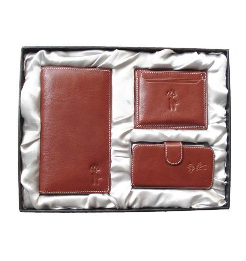 供應(yīng)珠海中山會(huì)議贈(zèng)品皮具三件套，錢包匙包卡包訂制