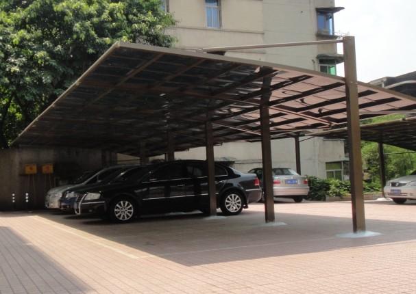 北京庭院遮陽電動自行車充電車棚 停車棚定做