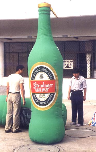 供應仿真酒瓶氣模，充氣酒瓶廣告氣模制作，彩繪酒瓶氣模生產(chǎn)