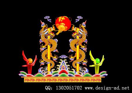供應(yīng)龍鳳呈祥燈會(huì)二龍戲珠彩燈吉祥花燈
