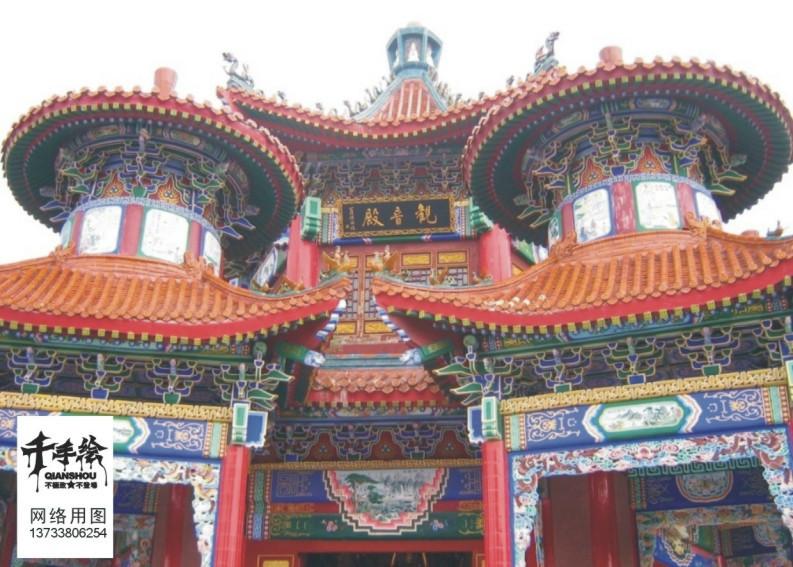 供应包头古建筑彩绘，寺庙彩绘，墙体彩绘，大雄宝殿彩绘，斗拱彩绘图片