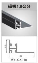 供应美誉金属 磁吸1.8公分灯箱 MY-CX-18（优质铝材）