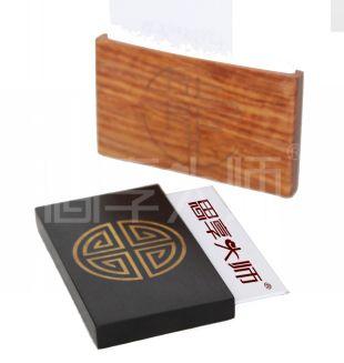 供應(yīng)紅木辦公用品擺件黑檀實木名片盒/紅木名片盒