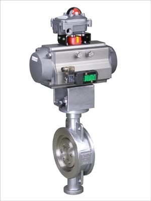 氣動(dòng)硬密封對(duì)夾蝶閥圖片