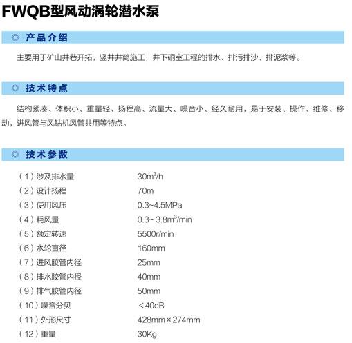 供應(yīng)礦用排水/排污/風(fēng)動(dòng)渦輪潛水泵