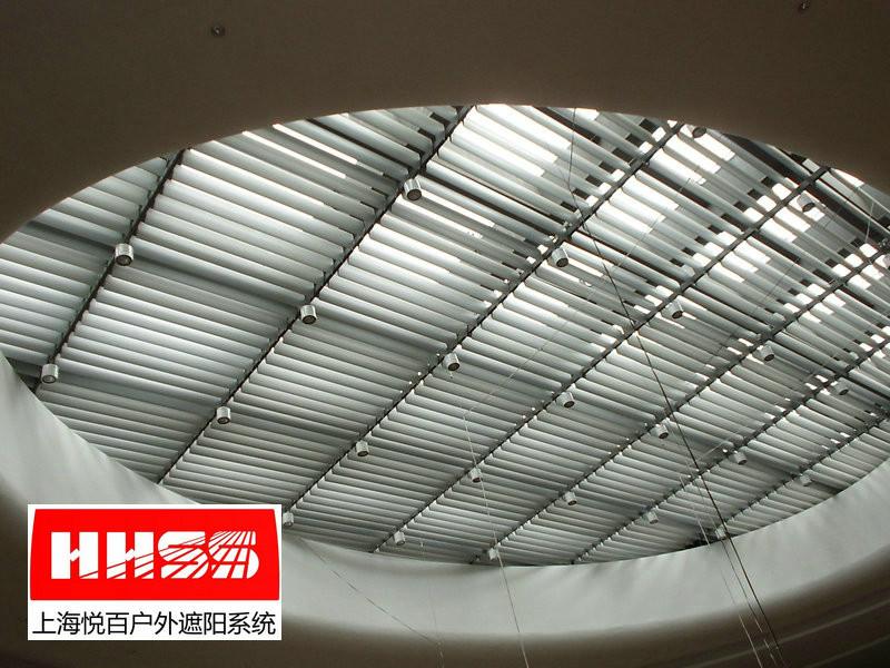 供應電動梭型百葉施工建筑遮陽板施工找上海悅百遮陽