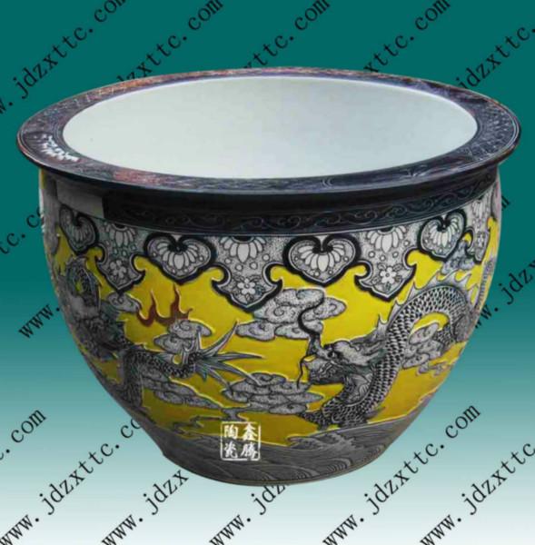 供應(yīng)粉彩花鳥缸-禮品瓷器，商務(wù)饋贈(zèng)陶瓷大缸