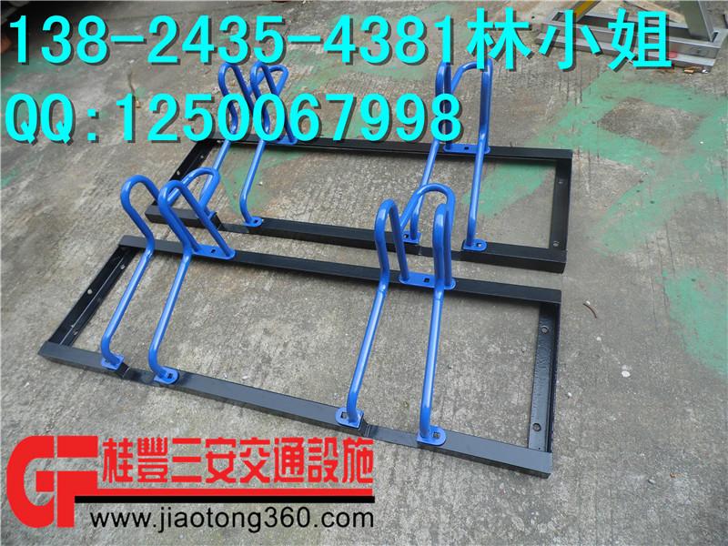 桂豐牌碳素鋼多顏色化自行車停車架款式，碳素鋼螺旋式停車架GF-235B