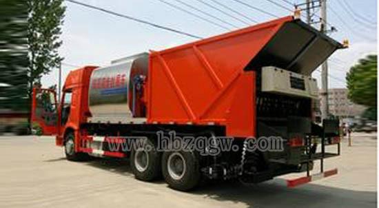 供應(yīng)同步碎石封層車，重汽后雙橋8立方瀝青灑布智能同步碎石封層車價(jià)格