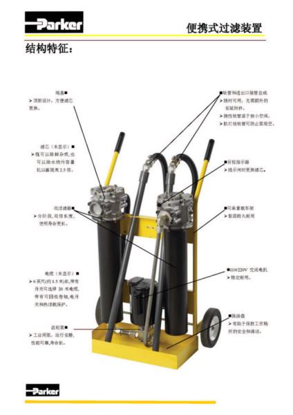 供應蘇州派克濾油小車便攜式過濾器價格