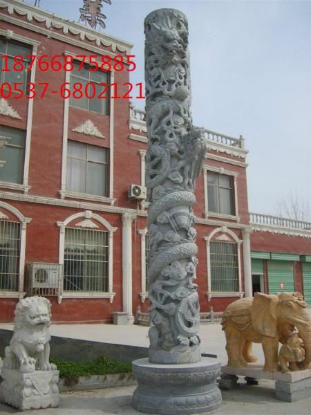 石雕龍柱圖片/石雕龍柱樣板圖 (2)