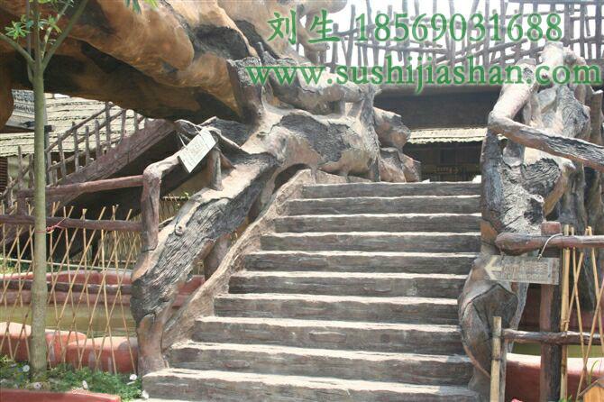 供應仿木欄桿景觀