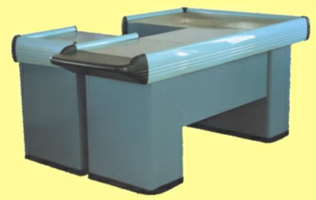 供應(yīng)整體七字型臺(tái)面大斜坡收銀臺(tái)