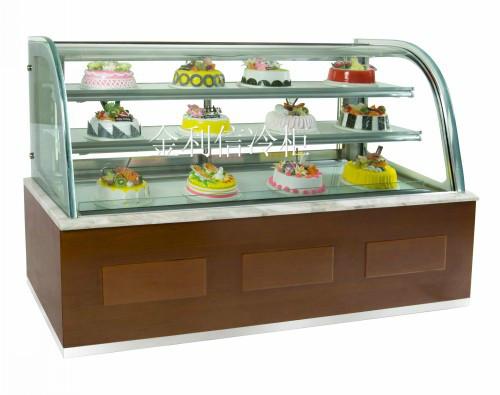 豪華桃木蛋糕柜，蛋糕展示柜圖片