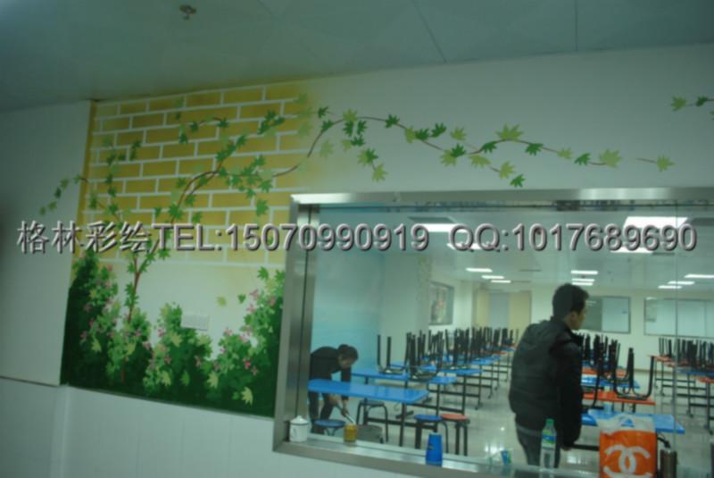 供應(yīng)專業(yè)鷹潭墻體彩繪壁畫(huà)天裕豪生大酒店壁畫(huà)文化墻18070038919