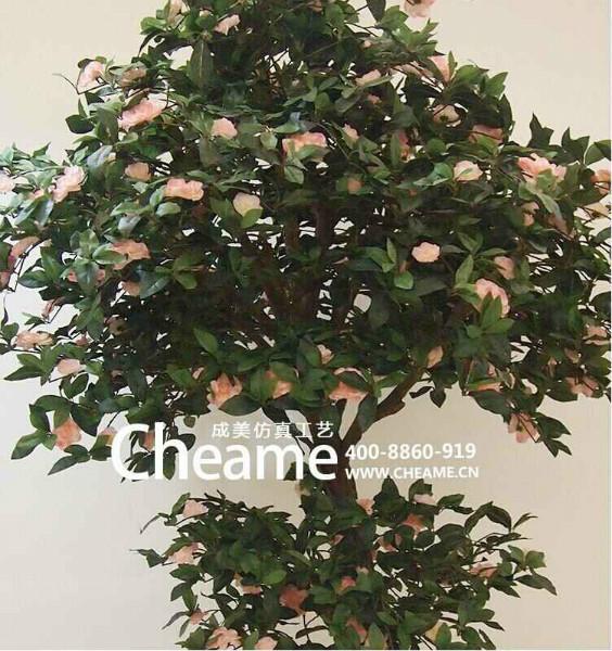 供應(yīng)成美仿真茶花樹(shù)仿真茶花樹(shù)生產(chǎn)廠