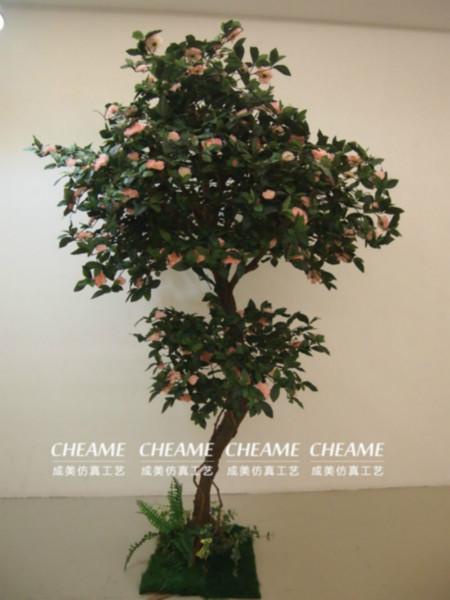 供應(yīng)成美仿真茶花樹(shù)仿真茶花樹(shù)生產(chǎn)廠