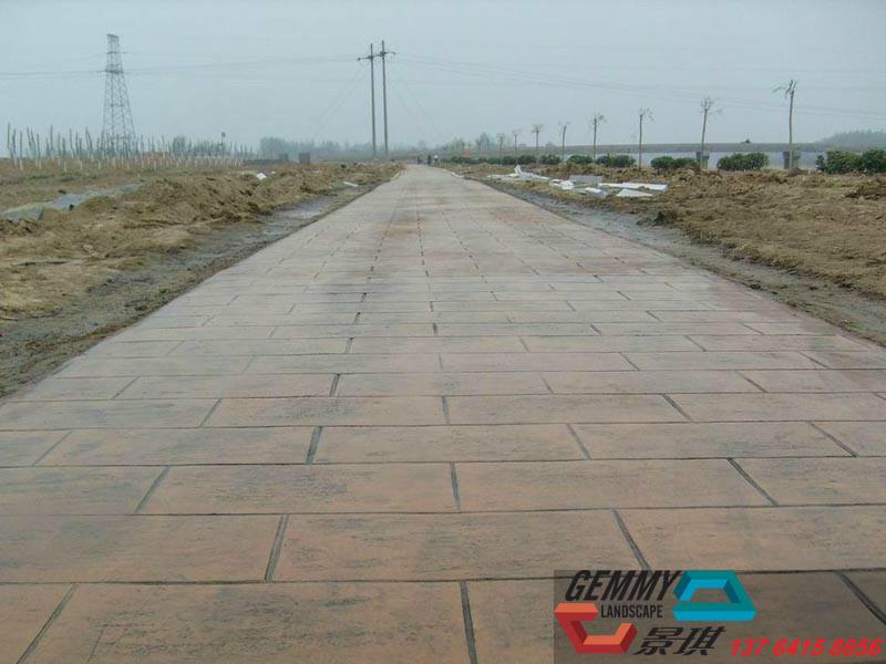 阿勒泰彩色壓膜地坪 彩色混凝土 新疆