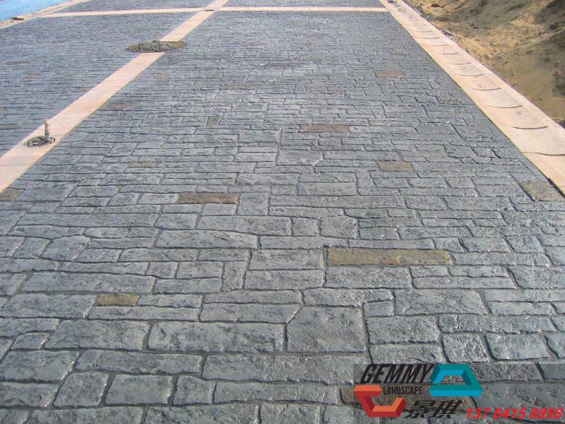 伊寧彩色壓膜地坪 上海壓花地坪 新疆