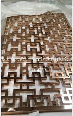 供應(yīng)不銹鋼防舊銅屏風(fēng) 黑拉絲表面效果 更顯*與奢華