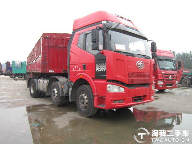 供應(yīng)天津二手*解放J6雙導(dǎo)向半掛車(chē)