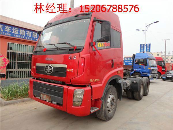 供應(yīng)二手解放新大威雙驅(qū)13米半掛車