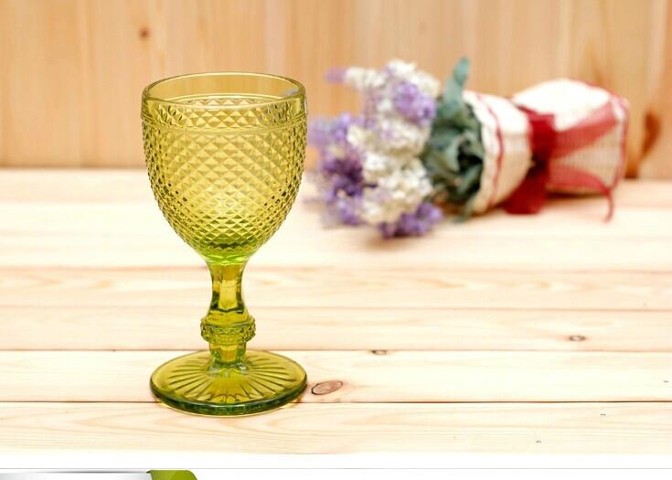 供應(yīng)彩色古典紅酒杯大高腳杯徐州玻璃廠