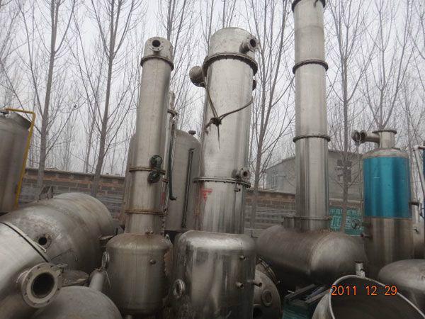 供應(yīng)二手不銹鋼雙效降膜蒸發(fā)器，二手多效降膜蒸發(fā)器