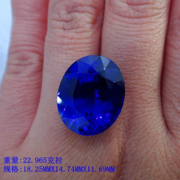 供應(yīng)22.695克拉橢圓形坦桑石裸石 坦桑石的價(jià)格