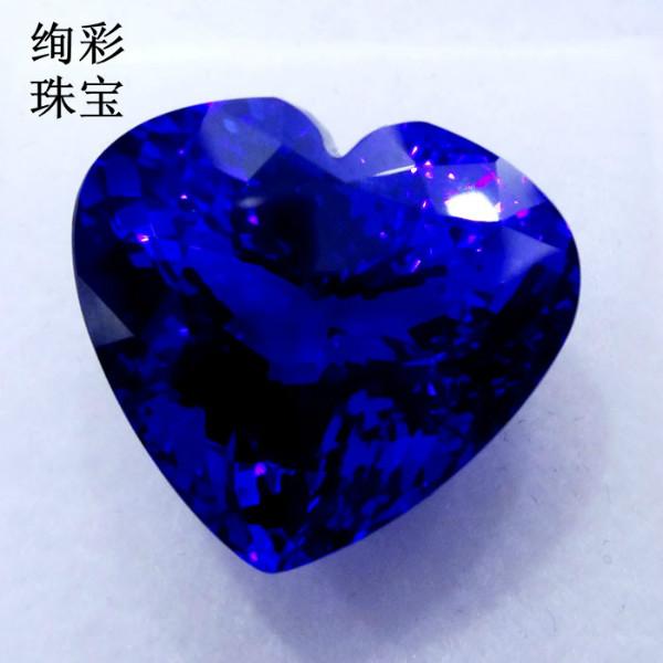 供應(yīng)天然坦桑石裸石藍(lán)寶石絢彩珠寶定制