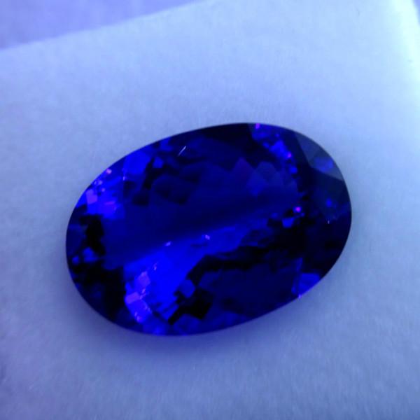 供應(yīng)色彩濃郁藍(lán)色經(jīng)典橢圓形坦桑石裸石