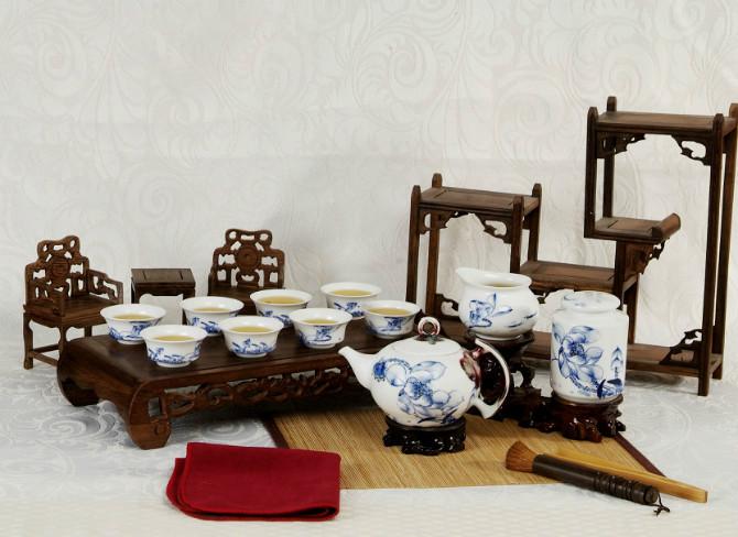 供應(yīng)陶瓷茶具定制 青花瓷茶具 手繪陶瓷茶具 功夫茶具 陶瓷茶具套裝