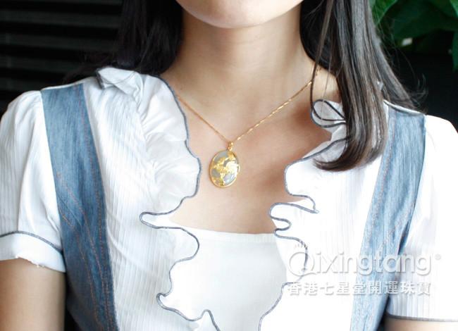 供應吊墜項鏈J款大號和田玉純金雞