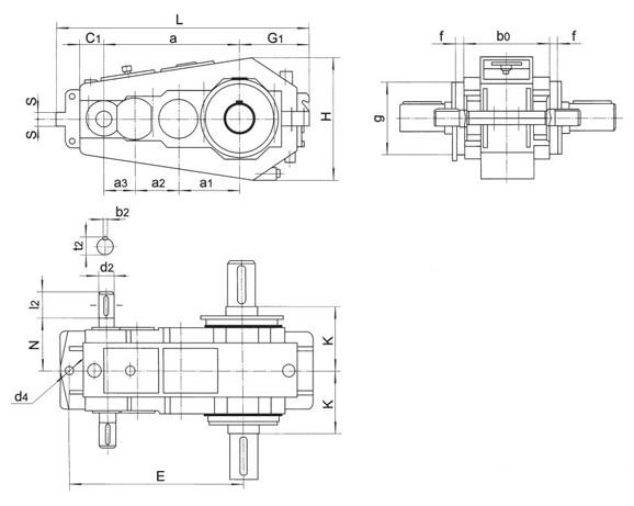 QY3S355起重機(jī)硬齒面減速器圖片
