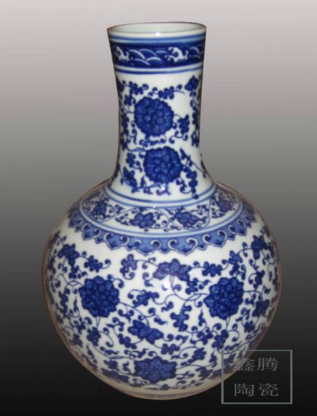 供應(yīng)青花扁甁-批發(fā)花瓶，青花瓷瓷瓶
