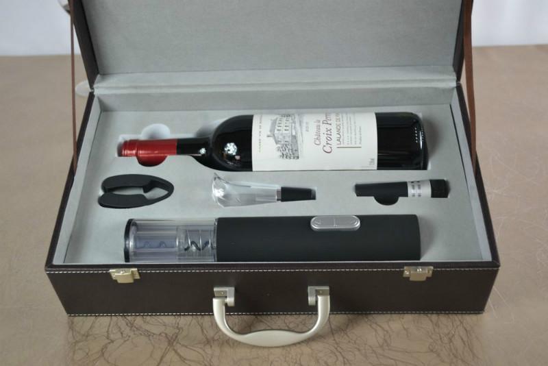 供應(yīng)干電池電動(dòng)開瓶器4件套單支酒箱