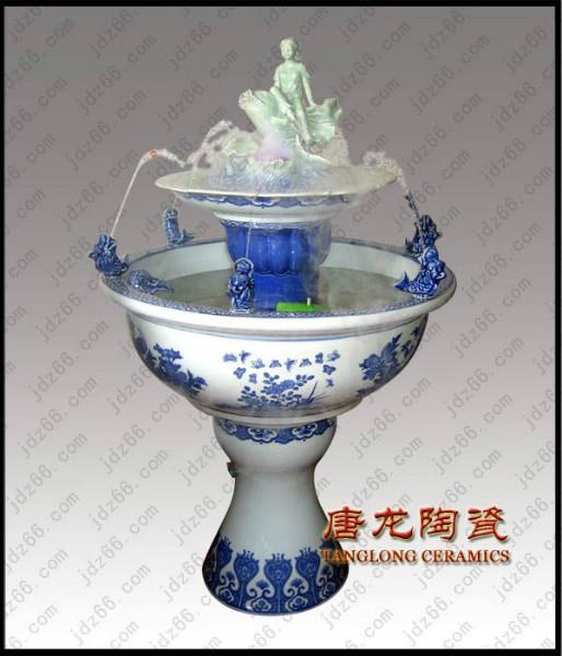 供應(yīng)景德鎮(zhèn)陶瓷噴泉廠家　居家裝飾噴泉加濕器