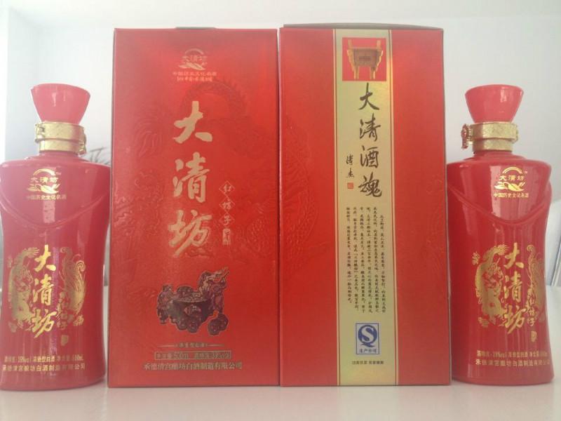 供应大清坊系列白酒红坊子38度 500ml 参考价70元/瓶