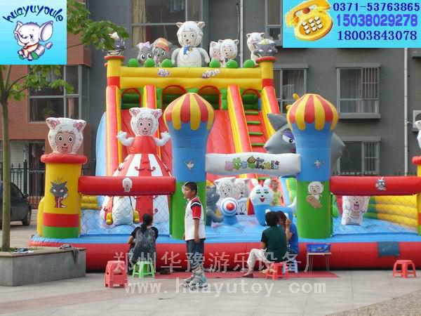 供應(yīng)喜羊羊充氣大滑梯羊年熱銷充氣滑梯