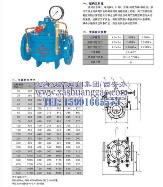 上海双高阀门HC300X缓闭式逆止阀图片