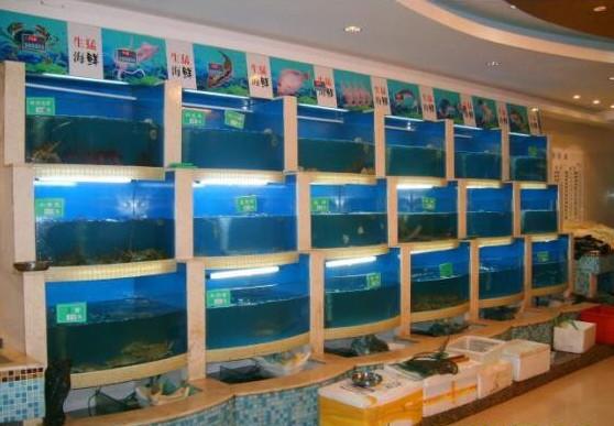 供應海鮮池訂做海鮮池設計海鮮魚池制冷