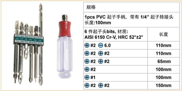 供應(yīng)寶工7合1紅頸PVC雙頭起子組