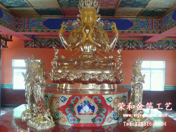 供應(yīng)青海寺廟佛像貼金，貼金價(jià)格，貼金工程