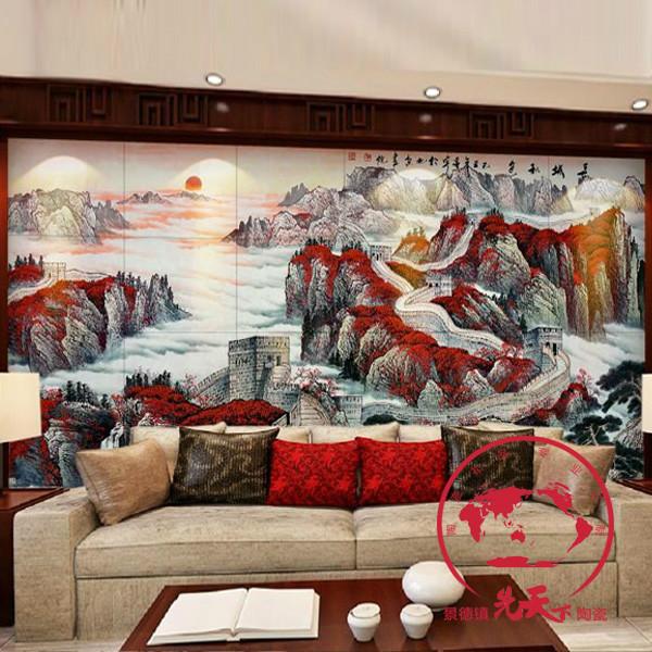 供應(yīng)清明上河圖壁畫(huà)萬(wàn)里長(zhǎng)城壁畫(huà)，陶瓷壁畫(huà)定制廠