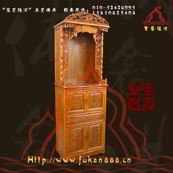 供應(yīng)實(shí)木神樓24寸四門單抽立柜佛龕神樓